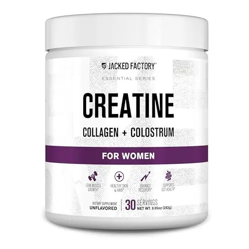 Jacked Factory creatine powder with collagen and colostrum for women