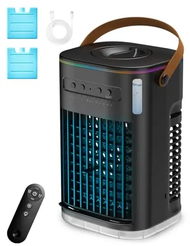 Slkdrft portable air conditioner with ice packs and timer