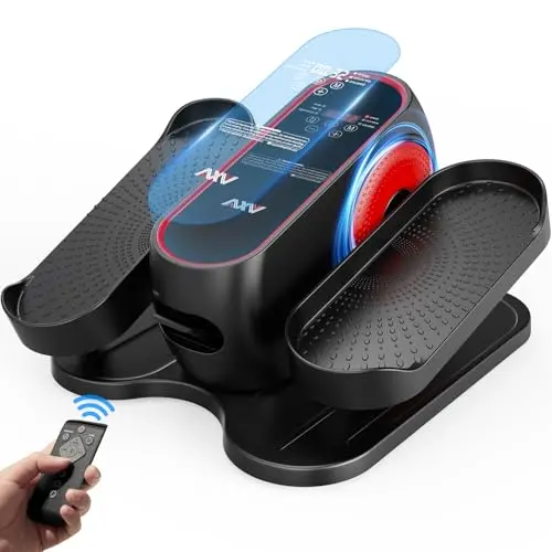 AXV under desk elliptical machine in black and red colors