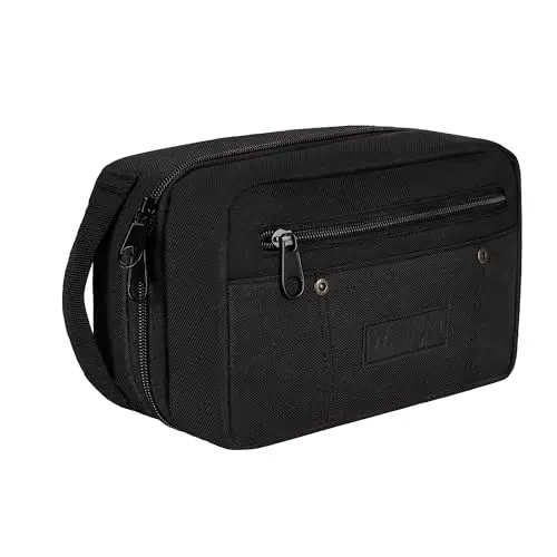WRANGLER oxford fabric toiletry bag in black