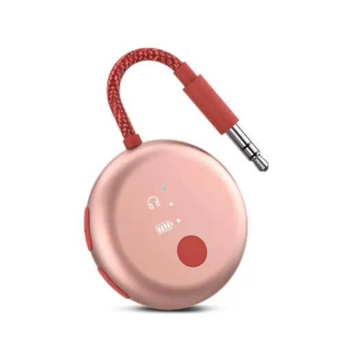 AVANTREE SoundJet R1 airplane Bluetooth adapter in pink with Qualcomm chipset