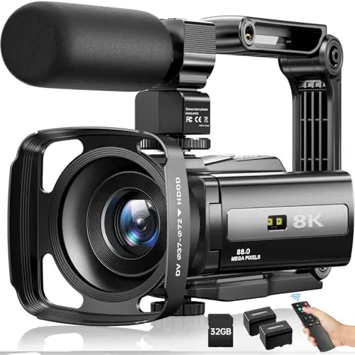 FlyFrost 8K camcorder with touch screen and WiFi connectivity