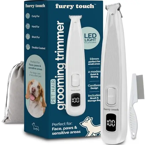 FURRY TOUCH dog paw trimmer with dual-speed settings