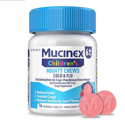 Mucinex Children's Mighty Chews cold and flu chewable tablets