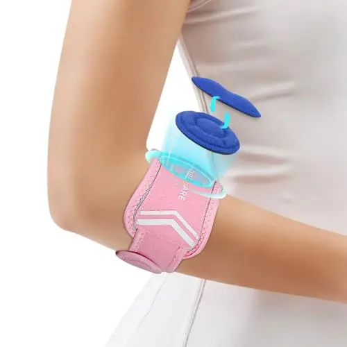CURECARE elbow brace with interchangeable pads for targeted pain relief