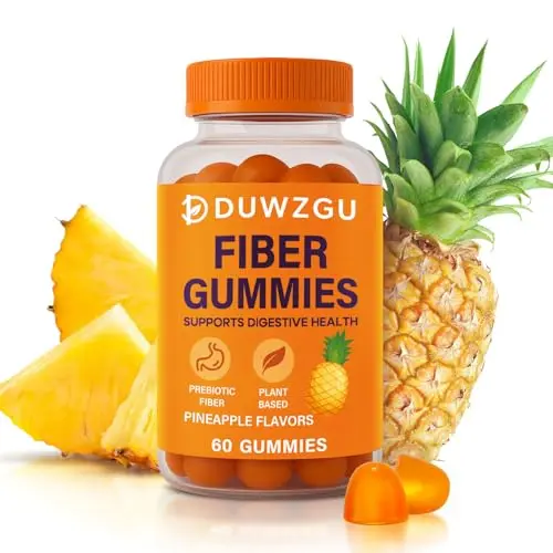 DUWZGU sugar-free fiber gummies in pineapple flavor