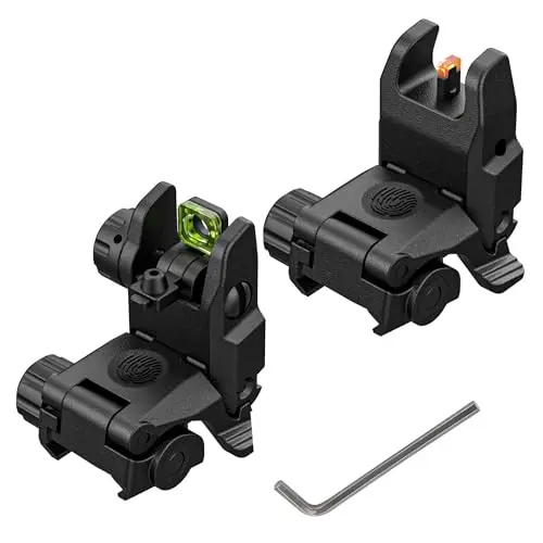 JORMIX fiber optic flip up front and rear sights for 1919 rails