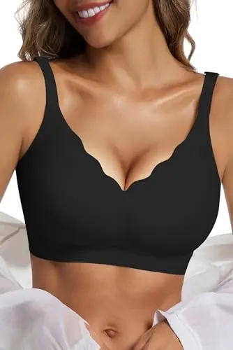 LXOXL wireless seamless bra with jelly strip support technology