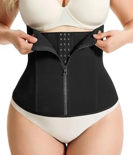 Gotoly waist trainer with zipper corset and seamless design