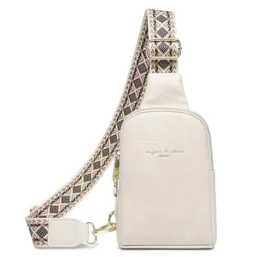 Haytijoe Small Crossbody Sling Bag in apricot color with vegan leather and RFID blocking