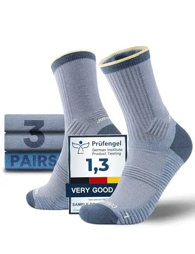 Juclise merino wool cushioned hiking socks for outdoor activities