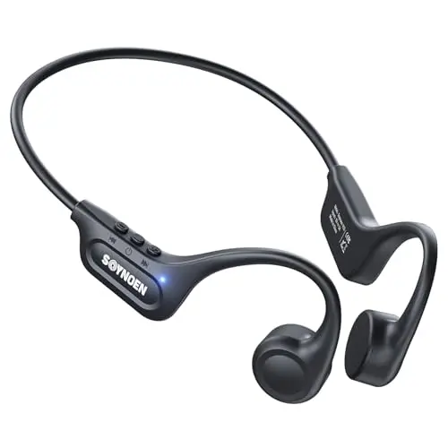 SOYNOEN bone conduction open ear headphones for cycling and running