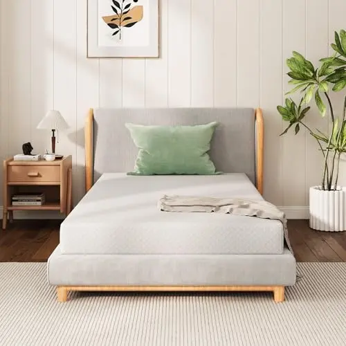 FATHOM 6-inch green tea gel cooling memory foam twin mattress