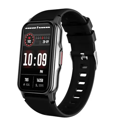 Bakoor fitness tracker with blood pressure monitoring and graphite black band