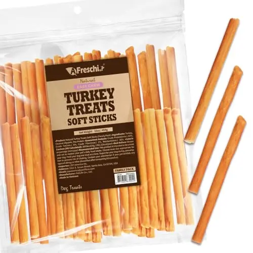 AFreschi Soft Turkey Stick Dog Treats for Puppies