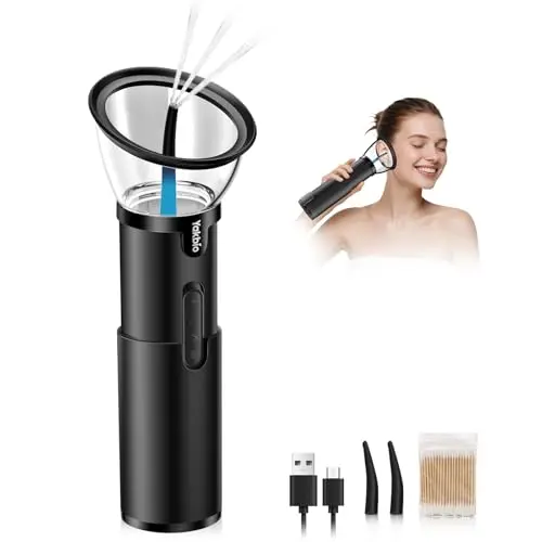 YAKBIO retractable electric ear cleaner with waterproof construction