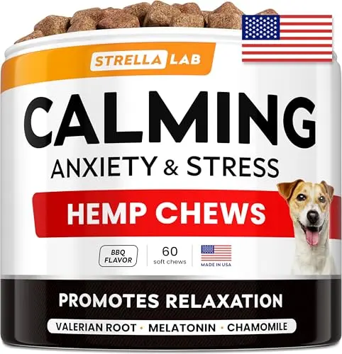 STRELLALAB Advanced Calming Chews for dogs anxiety