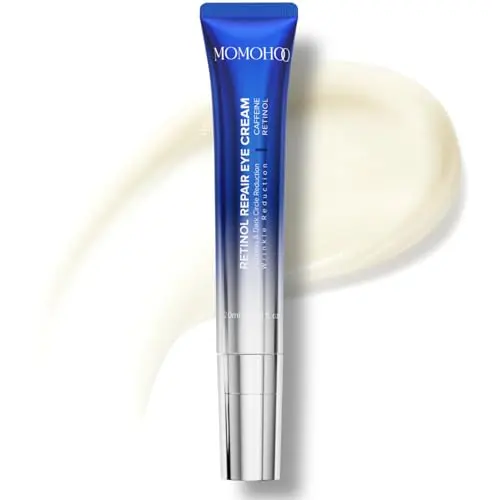 MOMOHOO Retinol Caffeine Under Eye Cream with metal applicator