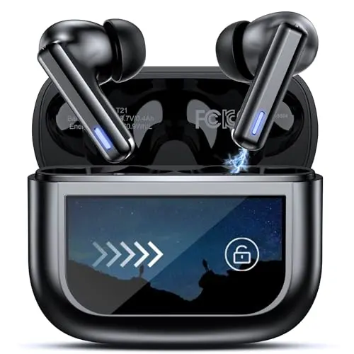 Nequga T21 wireless earbuds with touch screen controls