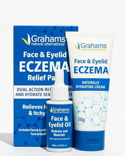 Grahams Natural Face & Eyelid Eczema Relief Kit with cream and oil