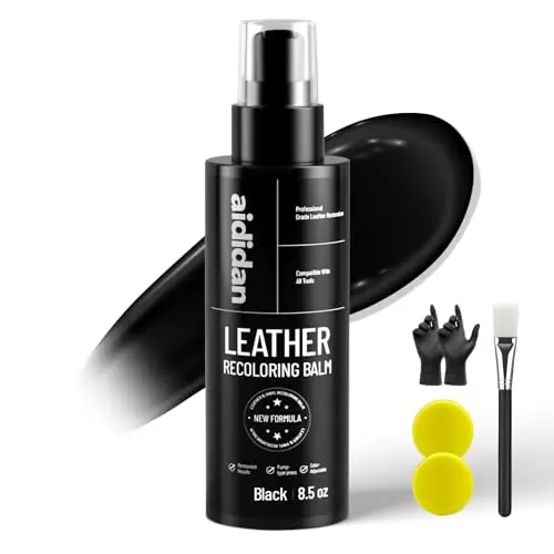 aididan leather recoloring balm with pump bottle