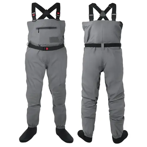 DikaSun breathable stockingfoot waders with Y-back suspenders