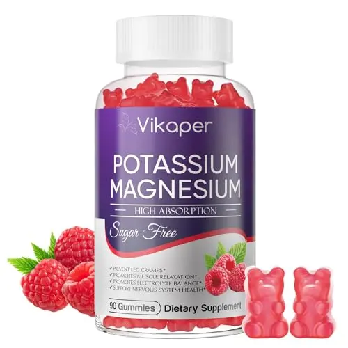 VIKAPER potassium magnesium gummies with raspberry flavor