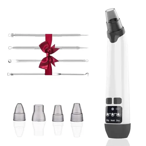 Xamoca blackhead remover vacuum with digital display and multiple attachment heads