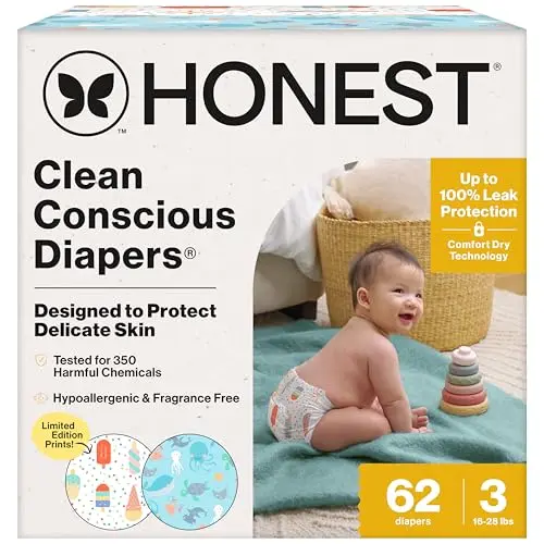 Honest Company diapers for active babies with sensitive skin
