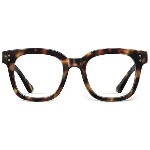 WRIMEN square blue light blocking glasses with chunky frame