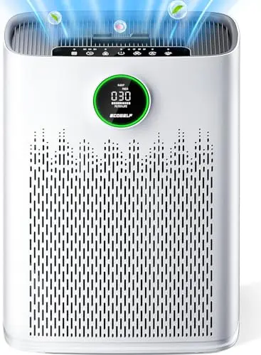 ECOSELF HAP603 bright white air purifier with aroma container
