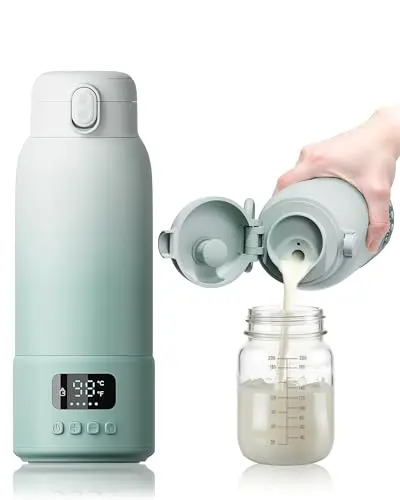 Chunyee portable bottle warmer in green with travel design