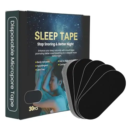 Mouth tape for sleeping women in black