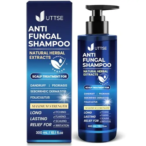 Uttse Anti-Fungal Psoriasis Shampoo bottle with green tea scent