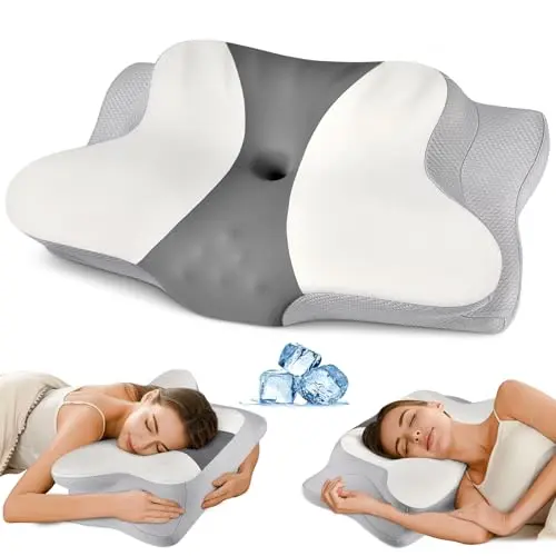 Ylekto cervical pillow with butterfly shape and massage dots