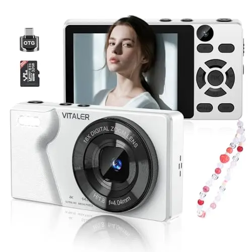 Vitaler digital camera with metal shell and vintage filters