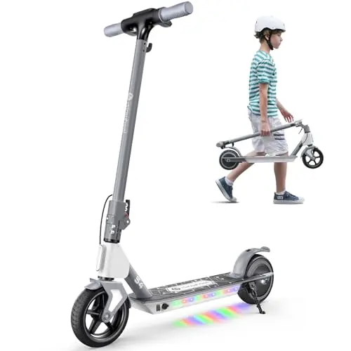 isinwheel S4 foldable electric scooter for kids with colorful lights