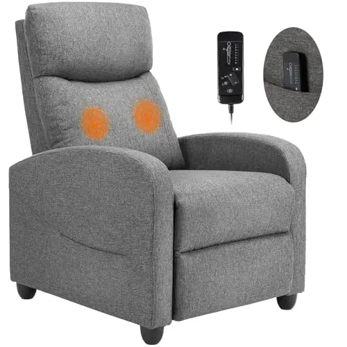 Sweetcrispy massage recliner chair in dark grey with compact design