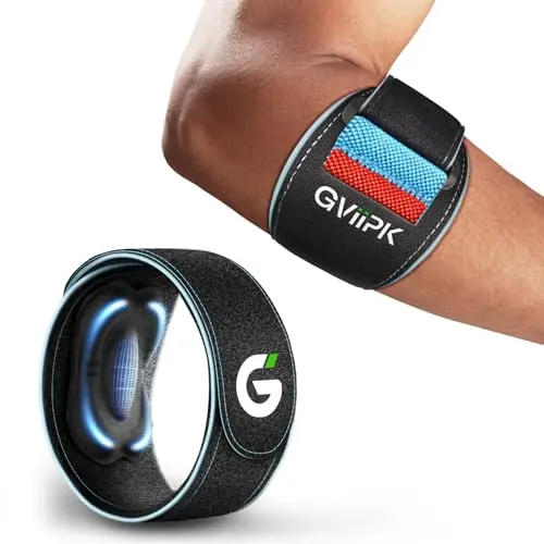 Gviipk upgraded tennis elbow brace with pressure warning