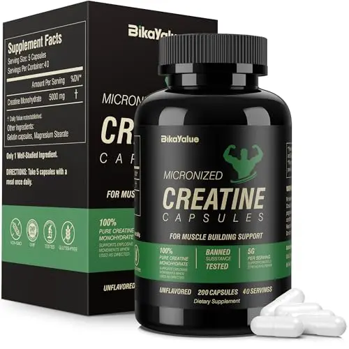 BIKAYALUE creatine capsules for easy supplementation