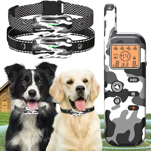 Htcuto Wireless Dog Fence with ultrasonic training collar and remote