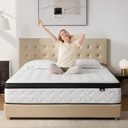 SNFPNE hybrid mattress with zoned pocket springs for stomach sleepers