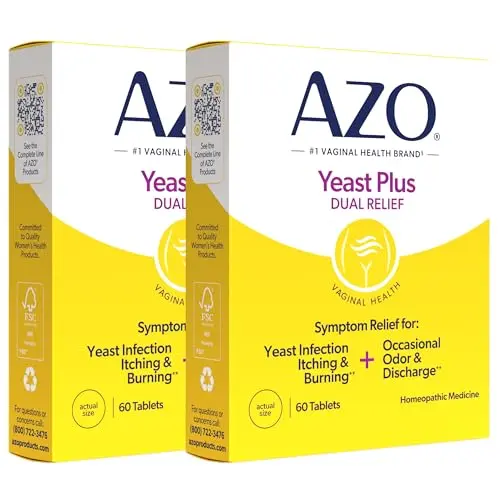 AZO Yeast Plus homeopathic medicine for yeast infection symptom relief
