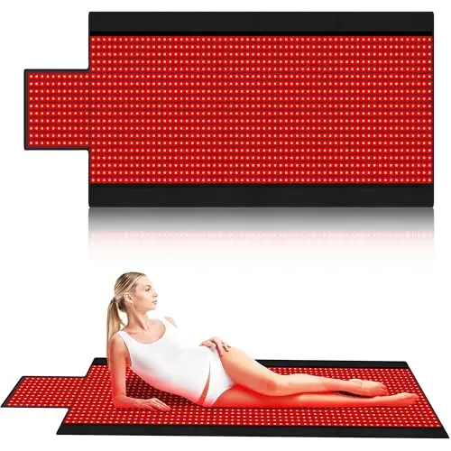 AMOZOMO full body red light therapy mat with extensive LED coverage