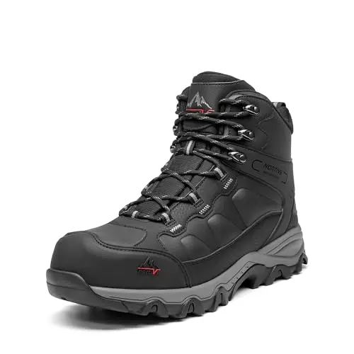 NORTIV 8 steel toe work boots showing durable construction and affordable design