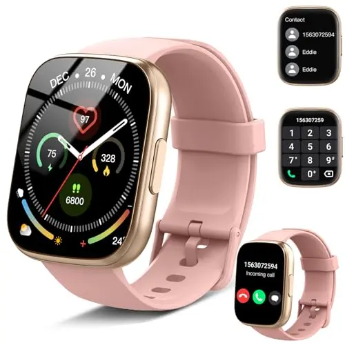 Cillso smartwatch for women in pink with 1.95-inch HD display