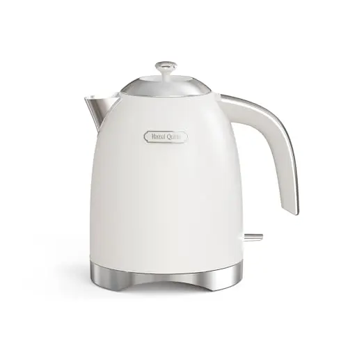 Hazel Quinn electric kettle in pearl white with all stainless steel interior