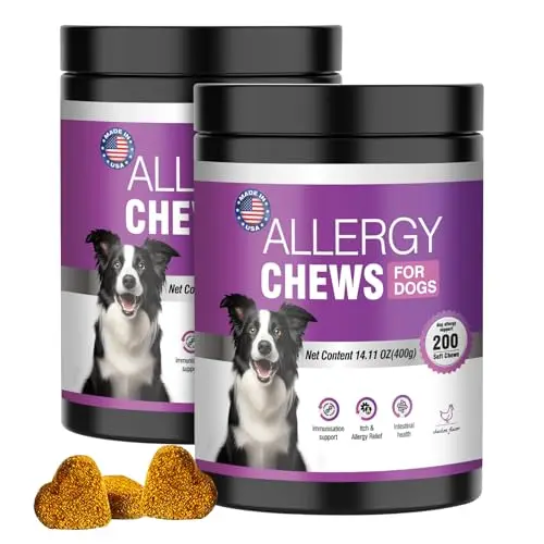TTLXRI dog allergy chews for itching skin relief and immune function