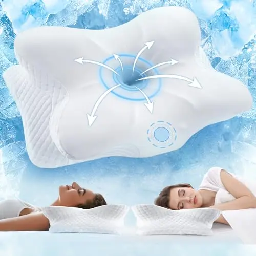 Vuteehy butterfly cervical pillow with cooling technology for neck support
