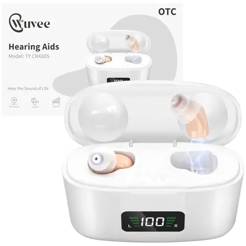 Wuvee compact hearing aids with LED display